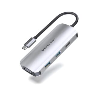 Vention Type C to Multi-function 6 IN 1 Docking Station (VEN-THCHB)