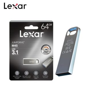 Lexar JumpDrive M45 USB 3.1 64 GB Metallic Flash Drive.